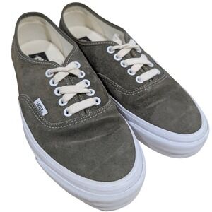 Vans Authentic Pig Suede Olive Green Low Top Sneakers Mens 8 Womens 9.5